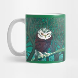 Winter Coat Owl Mug